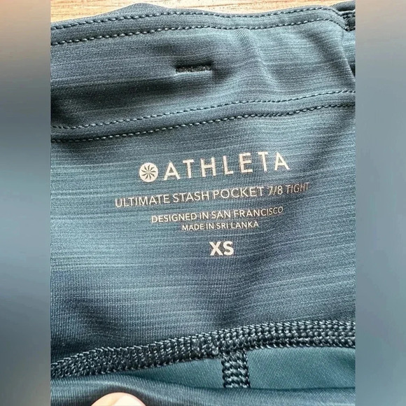 ATHLETA Women’s Ultimate Stash Pocket 7/8 Moss Green Size XS - Picture 8 of 12